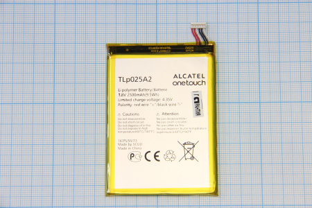 АКБ (аккумулятор) Alcatel TLp025A2 ( OT6043x/8008/8000D/TCL J926T) 3.8V 2500mAh