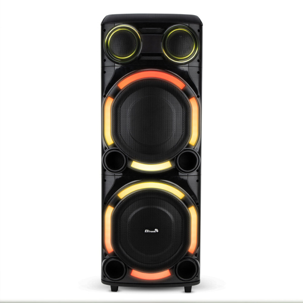 Портативная колонка ELTRONIC 30-56 CRAZY BOX 2500 динамик 15" 2шт. 250Вт, Bluetooth, TWS, FM, USB,  miс