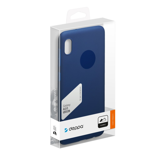Чехол силиконовый для Samsung Galaxy A10 Deppa Gel Color Case синий (87111)
