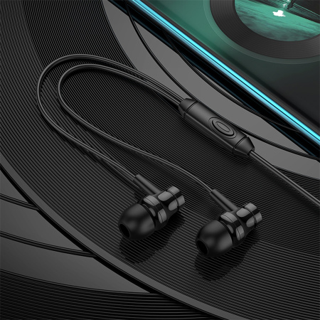 Гарнитура проводная BOROFONE BM67 вставные, кабель 1.2м, черный