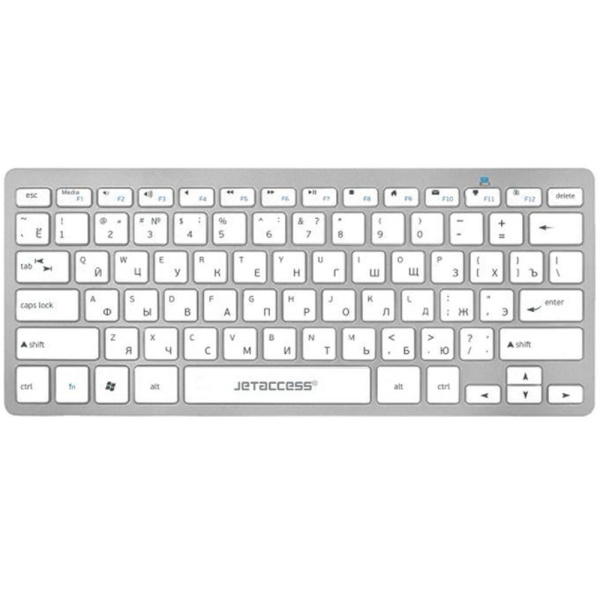 Клавиатура Беспроводная Jet.A SlimLine K8 BT, Bluetooth, серебристая