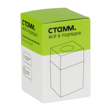 Скрепочница СТАММ, магнитная, ассорти (ПС-31121)