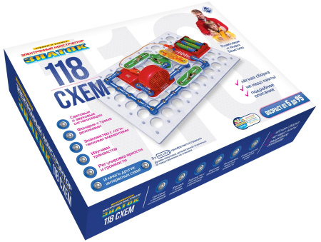 Конструктор "Знаток" 118 электронных схем