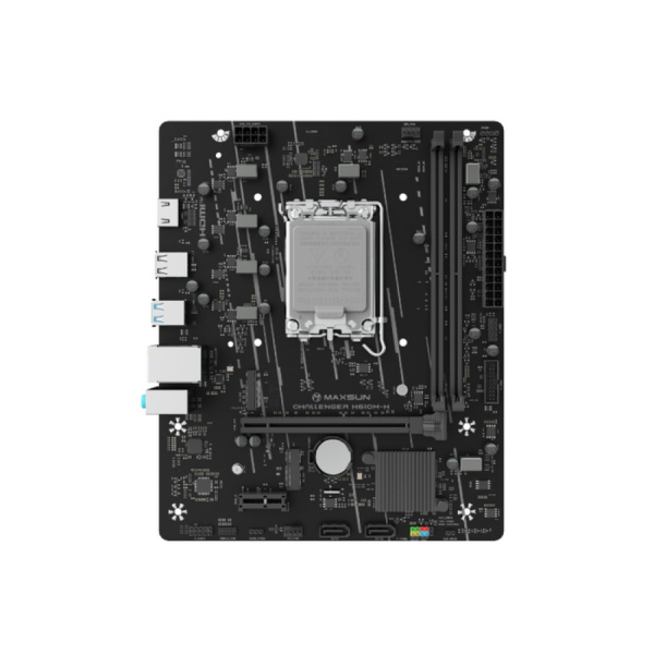 Мат.плата S1700 H610 MAXSUN Challenger H610M-H V1 (mATX,2DDR4,M.2,PCI-E16,PCI-E,3SATA,HDMI,PC3200)