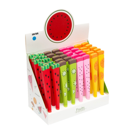Ручка гелевая "Fruits" синяя, ассорти AL5900