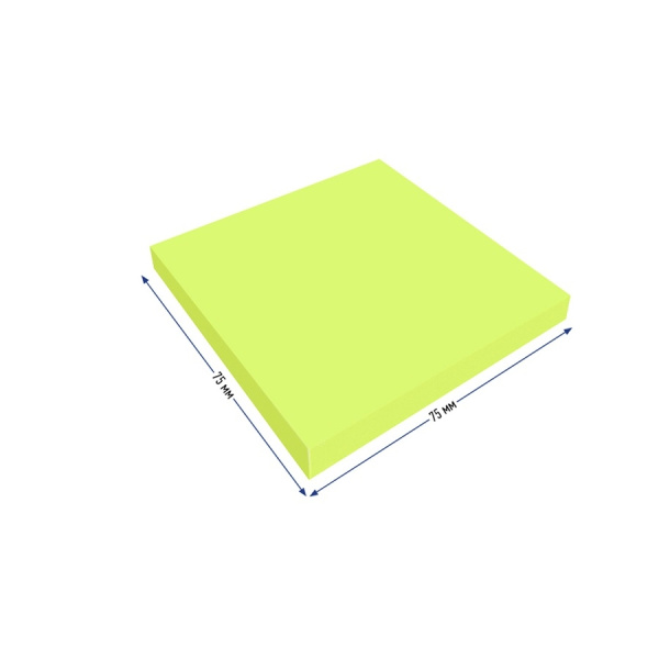 Блок самоклеящийся BERLINGO 75*75мм. "Ultra Sticky" 80л. неон, зеленый (LSn_39201)