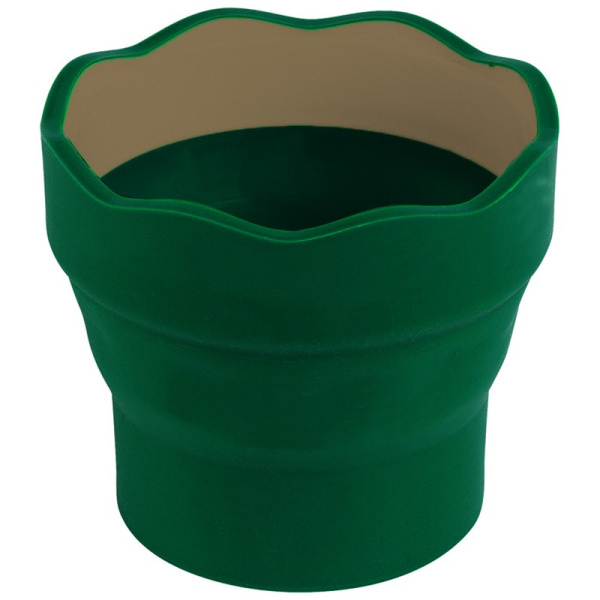 Стакан для воды Faber-Castell "Clic&Go", складной, темно-зеленый 181520