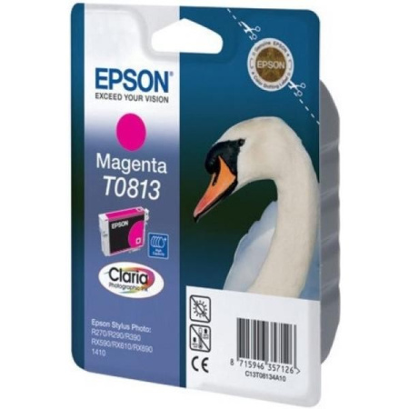 Картридж_струйный Epson T0813 (C13T11134A10) для R270_R290_RX590 Magenta (повыш емк)