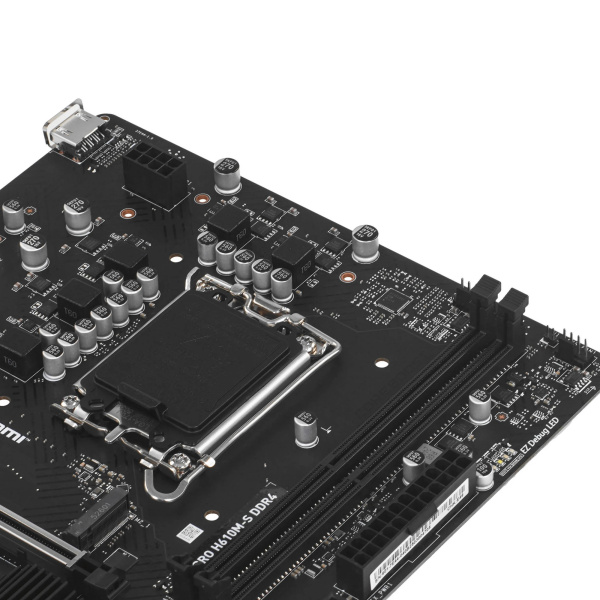 Мат.плата S1700 H610 MSI PRO H610M-S DDR4 (mATX,2DDR4,M.2,PCI-E16,PCI-E,2SATA3,HDMI,PC3200)