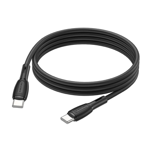 Кабель USB Type-C (m) - USB Type-C (m) BOROFONE BX86 1м ,60W, черный, силиконовый