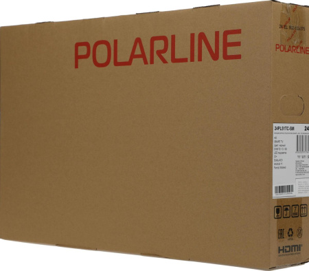 Телевизор 24" Polarline 24PL51TC-SM 1366x768/HDMI,USB/DVB-T2,T,C/Smart TV/WiFi/Черный HD Ready MediaPlayer