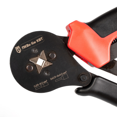 Кримпер КВТ ПКВк-6м, НШВ НШВИ 0.25..6.0мм², обжим шестигранник