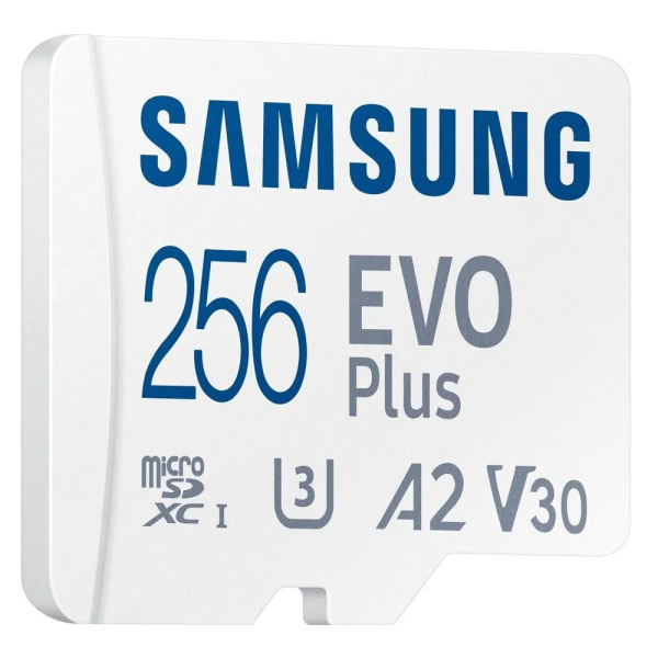 Карта памяти MicroSDXC 256Gb Samsung EVO Plus Class10 UHS-I U3 V30 [MB-MC256SA/EU] (SD адаптер)