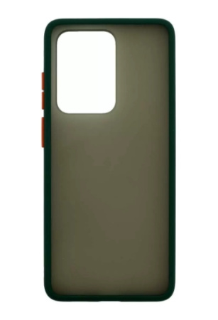 Накладка для Samsung Galaxy S20 Ultra Zibelino Plastic Matte Зеленая окантовка