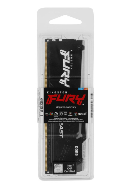Модуль памяти DIMM DDR5 8Гб 5200МГц Kingston FURY Beast RGB (KF552C40BBA-8) CL40