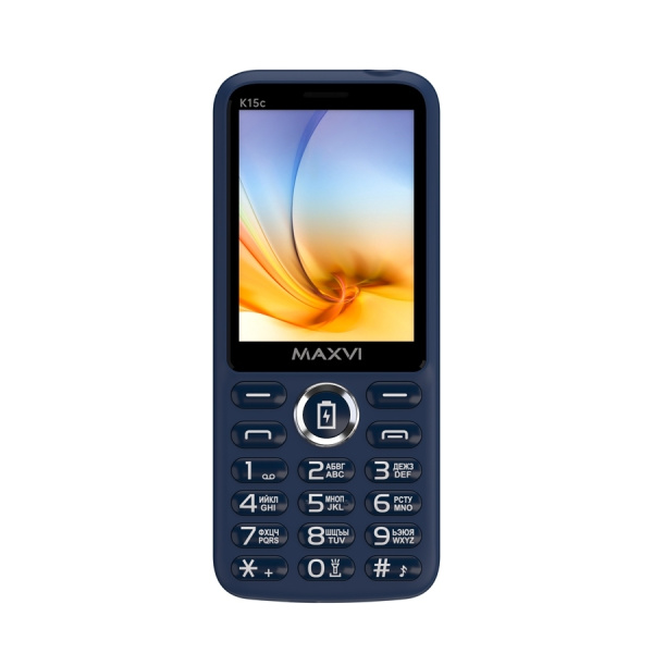 Сотовый Maxvi K15c Blue 2sim/2.8"/320*240/microSD/0.5МП/Bt/2500мАч/моноблок