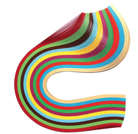 Бумага цветная для квиллинга ОСТРОВ СОКРОВИЩ краски лета, 10цв, 250 полос, 3*300мм (128741) 