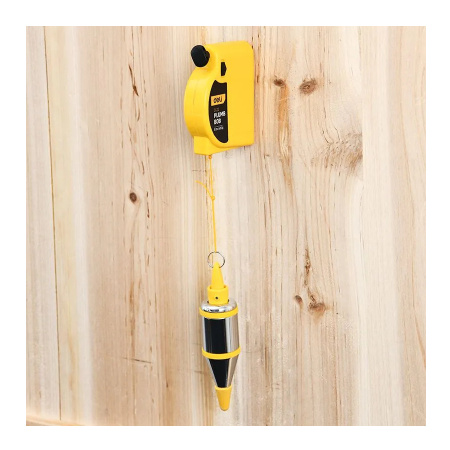 Отвес строительный Deli DL22, конус 400г, нить 6м, магнитный держатель, автоматическое втягивание