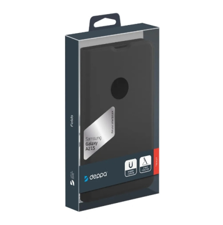 Чехол-книжка для Samsung Galaxy A21s Deppa Book Cover Silk Pro черный (87633)