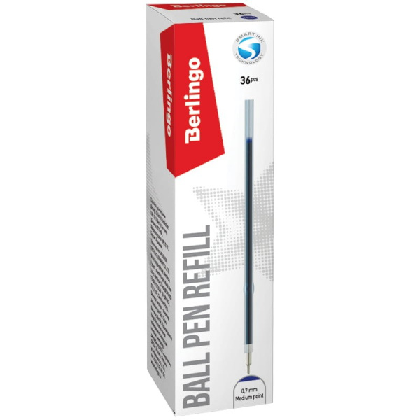 Стержень шариковый 0,7мм. BERLINGO "Triangle, Classic Pro, Color Zone" авт, синий, 107мм (CSb_71922)