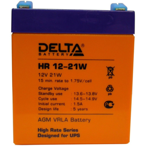 Аккумулятор Delta HR12-5.8 (12V, 5.8Ah)