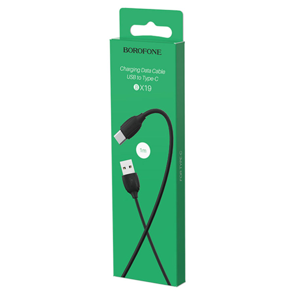 Кабель USB Type-C (m) - USB(m) BOROFONE BX19, 1м, 3.0A, черный