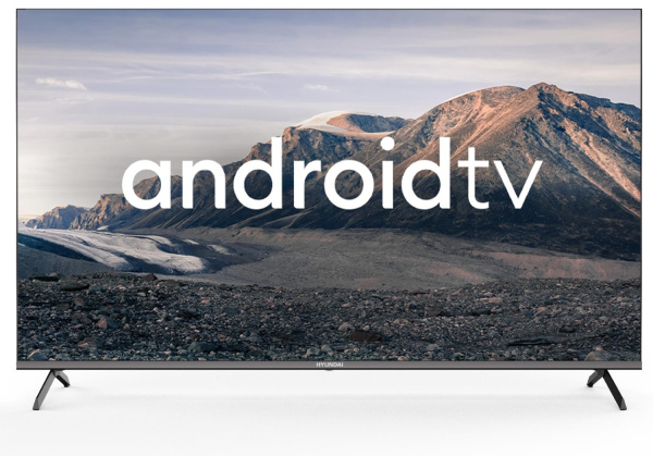 Телевизор LED Hyundai 50" H-LED50BU7006 Android TV Frameless Metal черный 4K Ultra HD 60Hz DVB-T2 DVB-C DVB-S DVB-S2 USB WiFi Smart TV