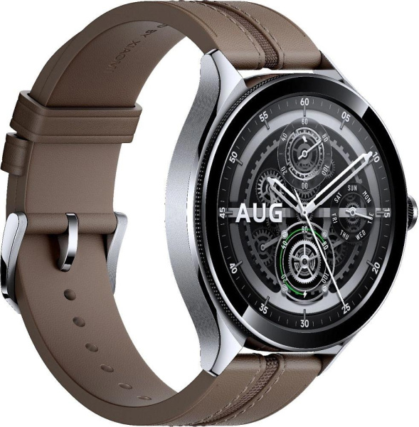 Смарт-часы Xiaomi Watch 2 Pro 46мм 1.43" AMOLED корп.серебристый рем.коричневый разм.брасл.:135-205мм (BHR7210GL)
