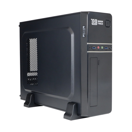 Корпус mATX 400w BaseTech SL-01 (USB3.0, Audio, черный,slim)