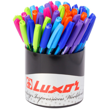 Ручка шариковая LUXOR "InkGlide 100 Icy" синяя, 0,7мм, трехгран., корпус ассорти 16700/50 Tub