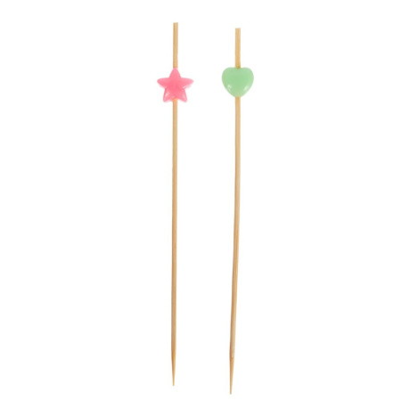 Шпажки д/канапе 24шт 12см Звездочки Сердечки (530-266)