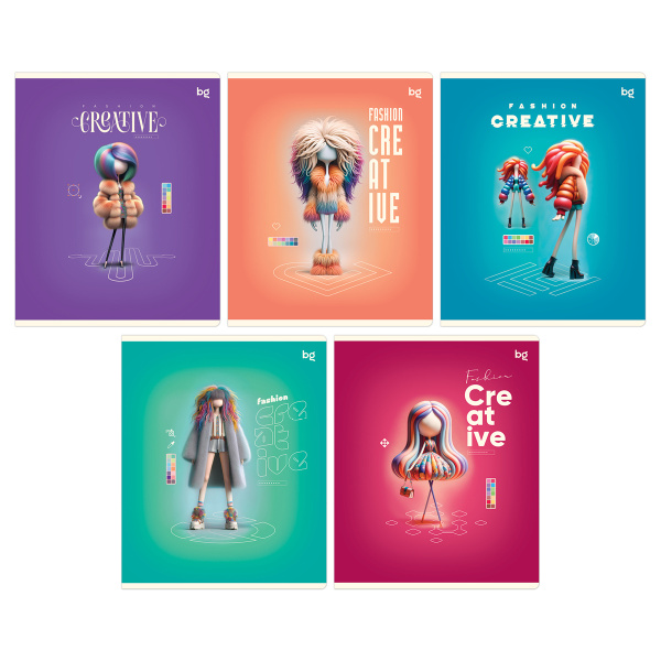 Тетрадь 60л. кл. "Fashion creative" BG (Т5ск60_лг 59377)