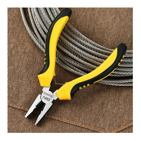 Плоскогубцы 115мм, Deli DL103201, двухкомпонентная рукоять