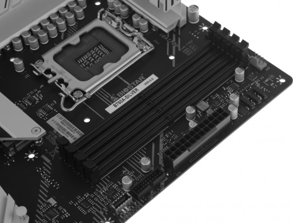Материнская плата Biostar B760A-Silver  Soc-1700 Intel B760 4xDDR5 ATX AC`97 8ch(7.1) 2.5Gg RAID+VGA+HDMI+DP