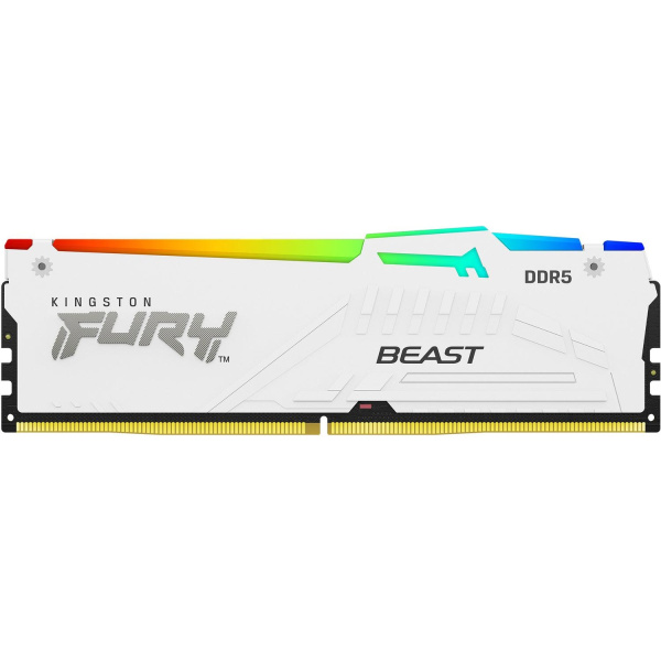 Память оперативная/ Kingston 32GB 5600MT/s DDR5 CL36 DIMM FURY Beast White RGB EXPO