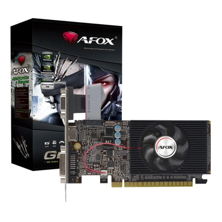 Видеокарта GeForce GT610 Afox 1Гб GDDR3,64bit,DVI HDMI VGA (AF610-1024D3L7-V6)