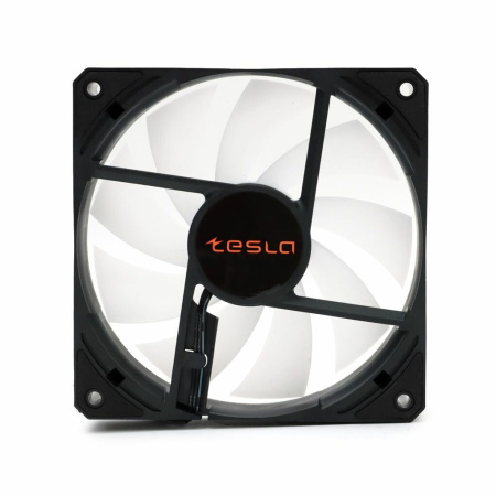 Кулер в корпус 120x120x25 TESLA RGB120 LB (sleeve/1200rpm/3pin+molex,черный,FRGB)[TSL-120-LB]