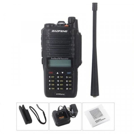 Радиостанция Baofeng UV-9R PLUS 8W IP67 VHF(136-174MHz) UHF(400-520MHz) Li-ion 1800mAh