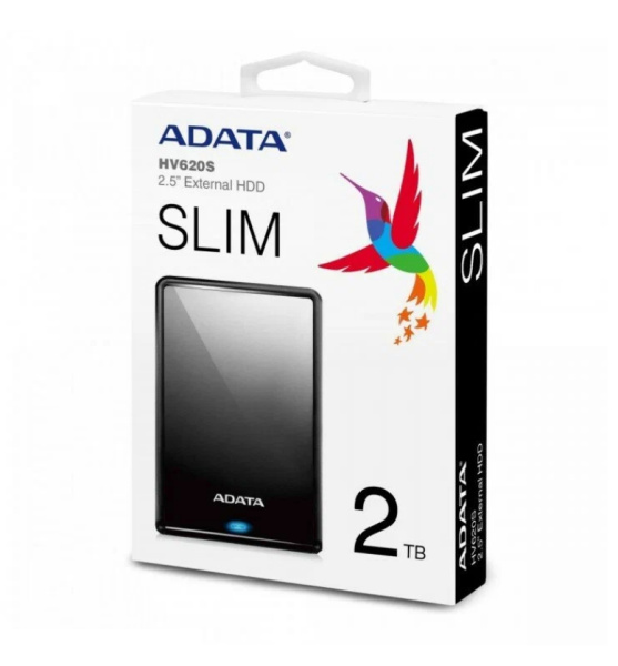 Жесткий диск USB3.1 2.5" 2TB ADATA HV620 Slim (AHV620S-2TU31-CBK 2TB) Black
