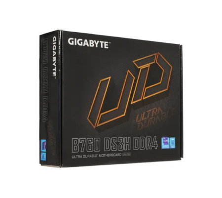 Мат.плата S1700 B760 Gigabyte B760 DS3H DDR4 (ATX,4xDDR4,2M.2,5PCI-E16,DP,HDMI,PC5333)