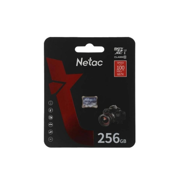 Карта памяти MicroSDXC 256Gb Netac P500 ULTRA Class10, U3, V30 [NT02P500ULT-256G-S] (без адаптера)
