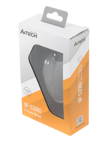 Мышь USB A4Tech OP-530NU оптическая V-Track, 1000dpi, кабель 1.5м, Black