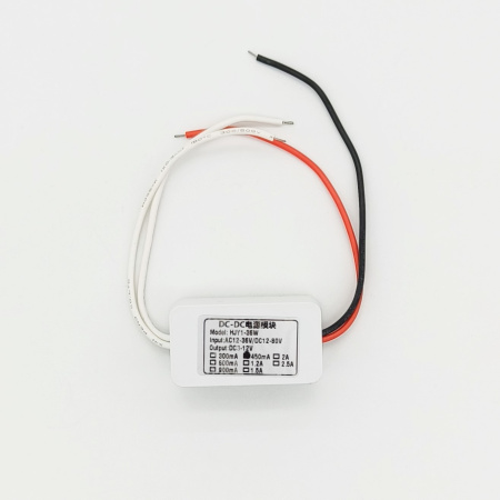 Драйвер светодиодный (LED) AC/DC-DC  450мА, out3..12в, in12..36в, 50*28*20мм, HJY1-36W