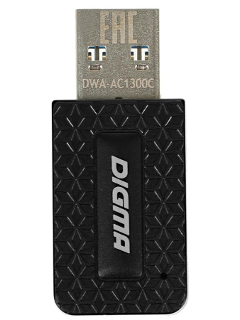 Адаптер WI-FI USB Digma DWA-AC1300C AC1300 867+400_Mbps 802.11n/ac 2.4/5 ГГц