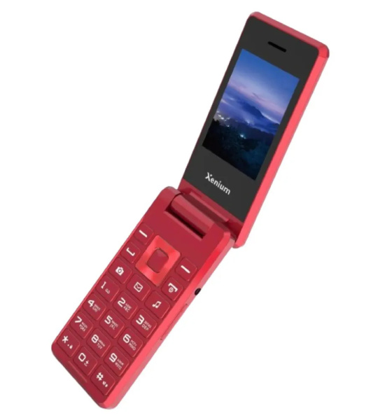 Сотовый Xenium X600 Red 2sim/2.4"/320*240/32Mb/microSD/0.3Мп/Bt/1000мАч/раскладушка