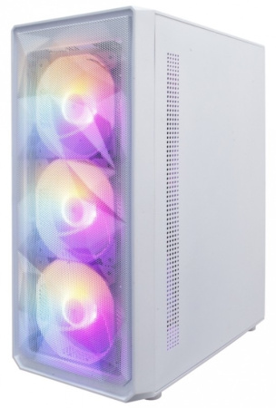Корпус ATX Б_БП 1STPLAYER FD3 White (USB3.0, Audio, 4x120mm LED,белый) [FD3-WH-4F1-W]