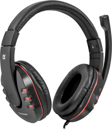 Игровая гарнитура Defender Warhead G-160 мониторные, 32Ом, 106дБ, кабель 2.5м, Black-Red