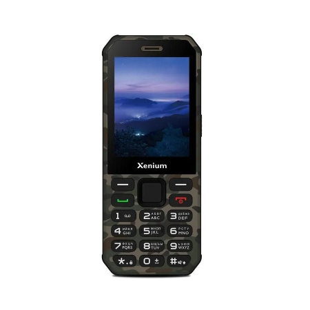 Сотовый Xenium X300 Green Camouflage 2sim/2.8"/320*240/32Mb/microSD/0.3Мп/Bt/3000мАч/моноблок