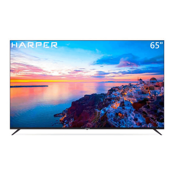 Телевизор 65" Harper 65U661TS 3840x2160/HDMI,USB/DVB-T2/WiFi/SmartTV/Черный UHD 4K (Россия)