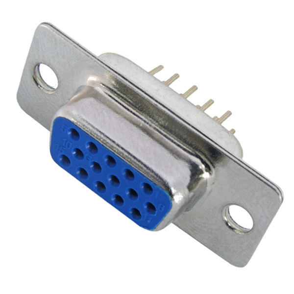 Разъем DB-15 3 ряда (VGA), розетка, на кабель, DHB-15F